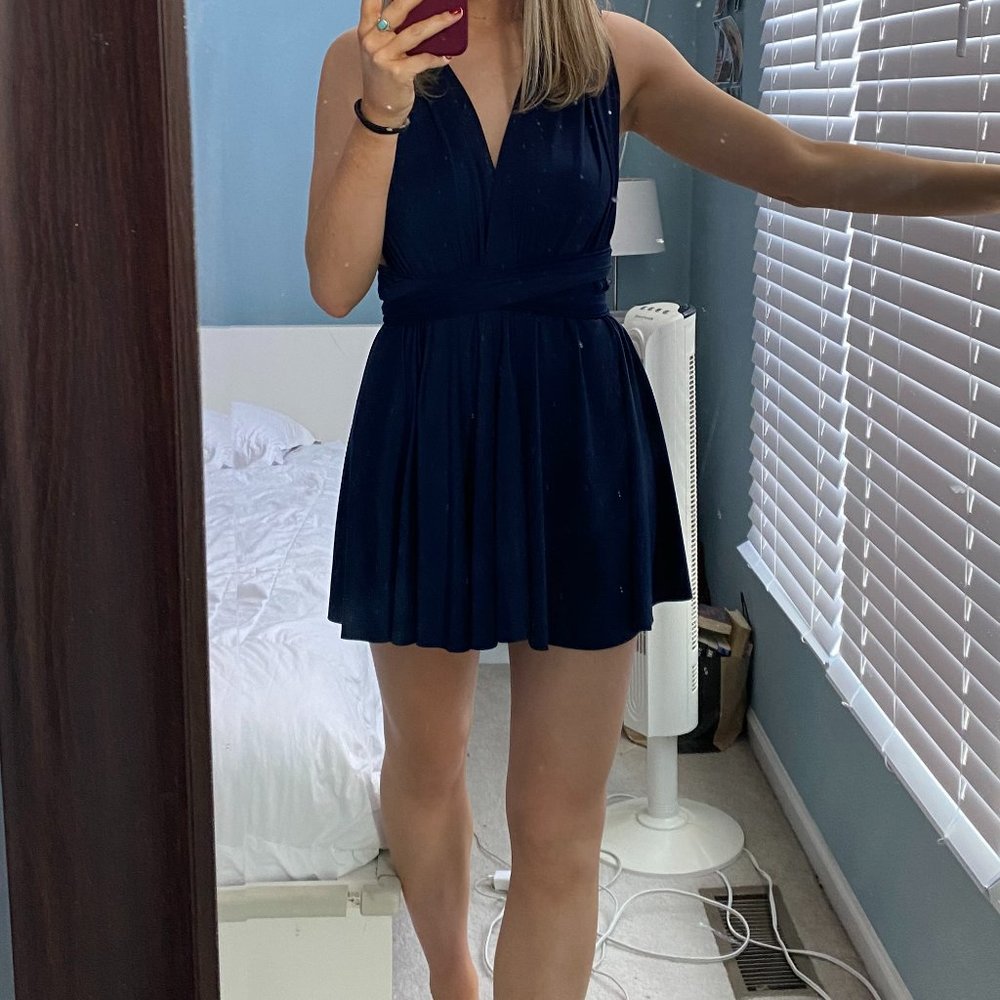 navy dark blue cocktail/homecoming/party dress